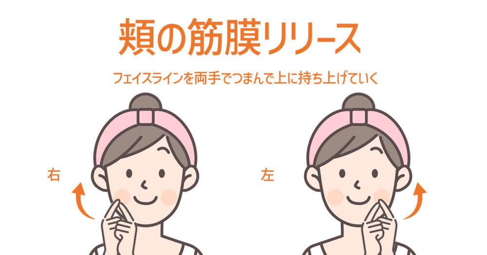 筋膜リリースで筋肉の緊張をほぐして頬こけを改善